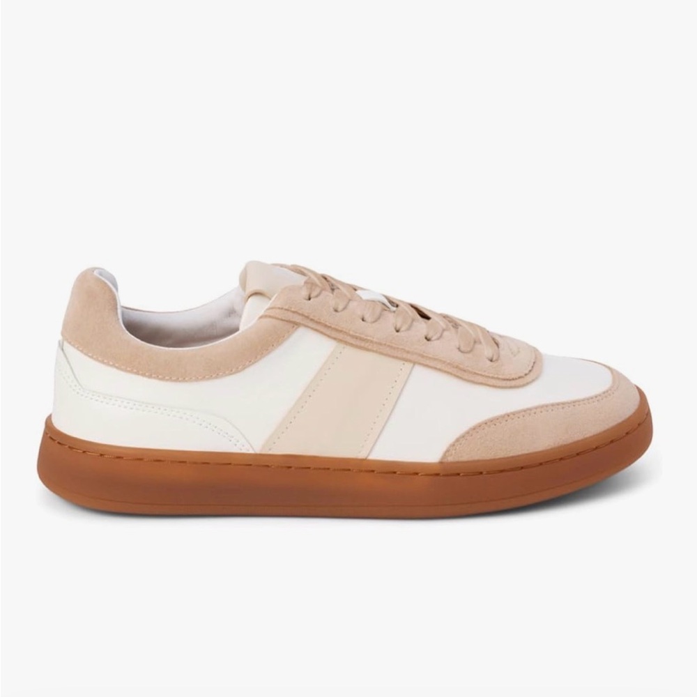 NIB Matisse Brand "Quincy" Lace Up Fashion Sneaker,Beige&White,Size:6,Comfy Sass